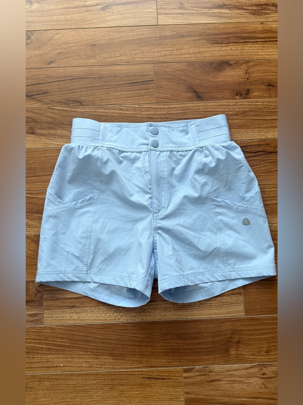 Sierra Designs Light Blue High-Waist Outdoor Shorts Size XS/TP Hiking Athletic